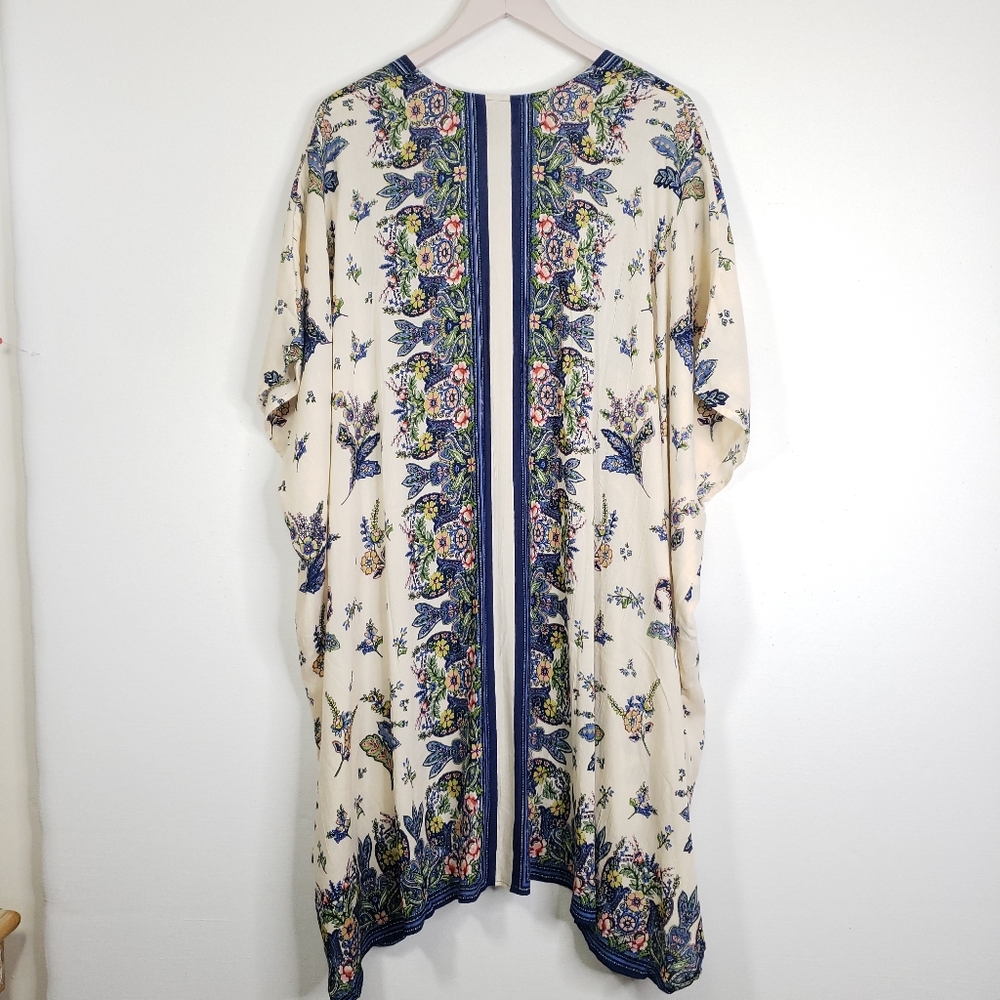 ANGIE NWOT Floral Garden Long Kimono Top M - Picture 4 of 5